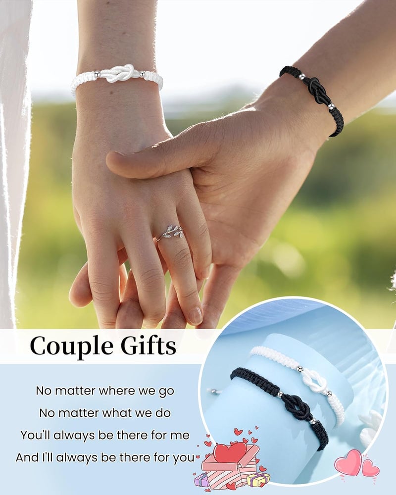 VU100 Matching Bracelets for Couples Bracelets Gifts for Girlfriend Boyfriend Long Distance Relationship Gifts Matching Bracelets Present for Birthday Christmas Anniversary - Image 4